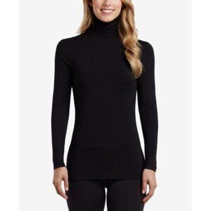 #1468 Cuddl Duds Women's Softwear with Stretch Long Sleeve Turtleneck in Black